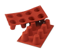 Silikomart Large Cylinder Mold w/ 8 Sections - Silicone, Red (SF021)-cityfoodequipment.com