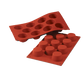 Silikomart Mini Muffin Mold w/ 11 Sections - Silicone, Red (SF022)-cityfoodequipment.com