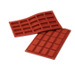 Silikomart Mini Finanziere Mold w/ 20 Sections - Silicone, Red (SF025)-cityfoodequipment.com