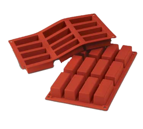 Silikomart Cake Mold w/ 12 Sections - Silicone, Red (SF026)-cityfoodequipment.com