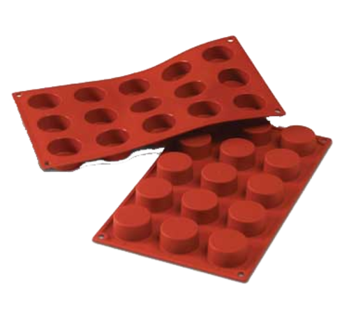 Silikomart Petit Four Mold w/ 15 Sections - Silicone, Red (SF027)-cityfoodequipment.com