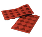 Silikomart Petit Four Mold w/ 15 Sections - Silicone, Red (SF027)-cityfoodequipment.com