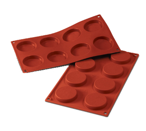 Silikomart Florentine Mold w/ 8 Sections - Silicone, Red (SF029)-cityfoodequipment.com