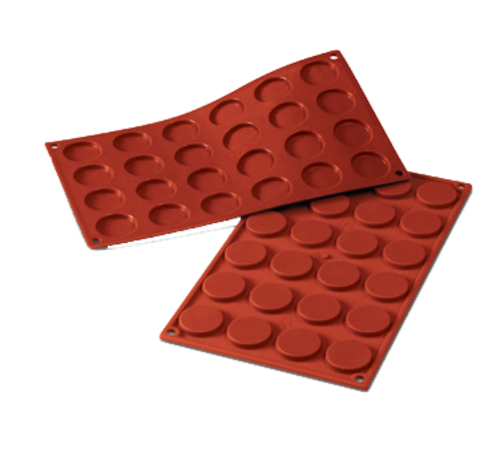 Silikomart Mini Florentine Mold w/ 24 Sections - Silicone, Red (SF030)-cityfoodequipment.com