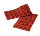 Silikomart Mini Florentine Mold w/ 24 Sections - Silicone, Red (SF030)-cityfoodequipment.com