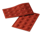 Silikomart Mini Madeleine Mold w/ 15 Sections - Silicone, Red (SF031)-cityfoodequipment.com