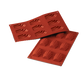 Silikomart Madeleine Mold w/ 9 Sections - Silicone, Red (SF032)-cityfoodequipment.com
