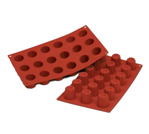 Silikomart Mini Bordelais Mold w/ 18 Sections - Silicone, Red (SF033)-cityfoodequipment.com