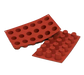 Silikomart Mini Bordelais Mold w/ 18 Sections - Silicone, Red (SF033)-cityfoodequipment.com