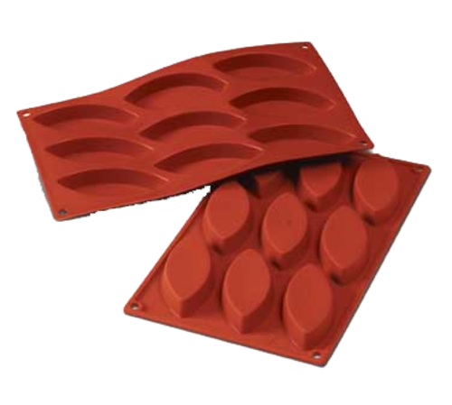 Silikomart Boat Mold w/ 9 Sections - Silicone, Red (SF039)-cityfoodequipment.com