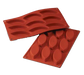 Silikomart Boat Mold w/ 9 Sections - Silicone, Red (SF039)-cityfoodequipment.com