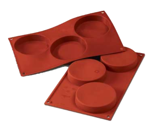 Silikomart Sponge Base Mold w/ 3 Sections - Silicone, Red (SF042)-cityfoodequipment.com