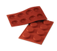 Silikomart Flan Mold w/ 8 Sections - Silicone, Red (SF045)-cityfoodequipment.com