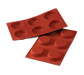 Silikomart Flan Mold w/ 6 Sections - Silicone, Red (SF046)-cityfoodequipment.com