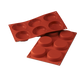Silikomart Flan Mold w/ 6 Sections - Silicone, Red (SF047)-cityfoodequipment.com