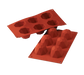 Silikomart Large Diamond Mold w/ 6 Sections - Silicone, Red (SF049)-cityfoodequipment.com