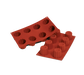 Silikomart Bordelais Mold w/ 8 Sections - Silicone, Red (SF050)-cityfoodequipment.com
