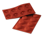 Silikomart Krapfen Mold w/ 8 Sections - Silicone, Red (SF053)-cityfoodequipment.com