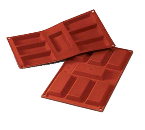 Silikomart Finanziere Mold w/ 7 Sections - Silicone, Red (SF054)-cityfoodequipment.com