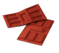 Silikomart Finanziere Mold w/ 7 Sections - Silicone, Red (SF054)-cityfoodequipment.com