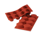 Silikomart Oval Mold w/ 8 Sections - Silicone, Red (SF055)-cityfoodequipment.com