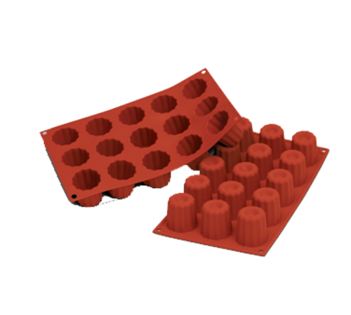 Silikomart Bordelais Mold w/ 15 Sections - Silicone, Red (SF059)-cityfoodequipment.com