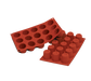 Silikomart Bordelais Mold w/ 15 Sections - Silicone, Red (SF059)-cityfoodequipment.com