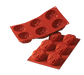 Silikomart Sunflower Mold w/ 15 Sections - Silicone, Red (SF076)-cityfoodequipment.com