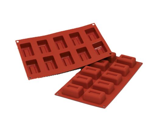 Silikomart Lingotto Mold w/ 8 Sections - Silicone, Red (SF091)-cityfoodequipment.com