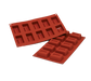 Silikomart Lingotto Mold w/ 8 Sections - Silicone, Red (SF091)-cityfoodequipment.com