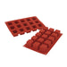 Silikomart Cube Mold w/ 15 Sections - Silicone, Red (SF105)-cityfoodequipment.com