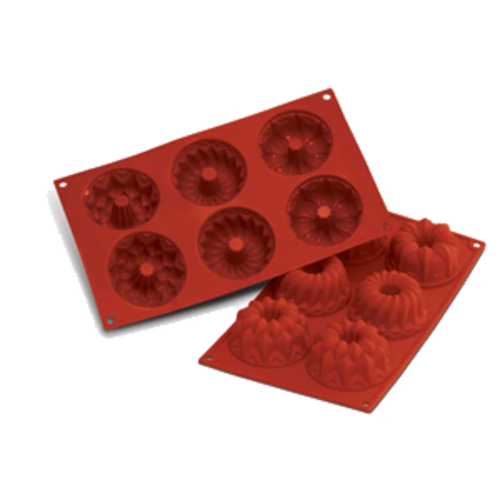 Silikomart Mini Fantasy Mold w/ 18 Sections - Silicone, Red (SF132)-cityfoodequipment.com