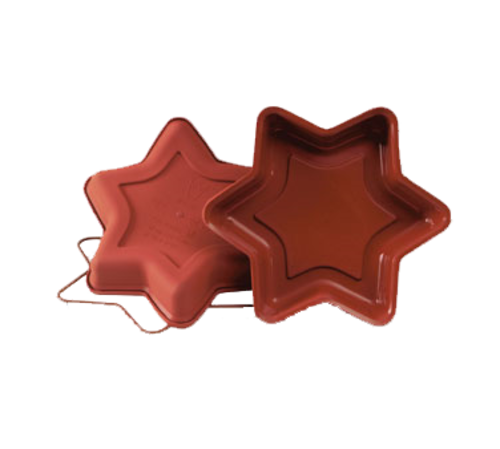Silikomart 10 1/4" Small Star Mold - 1 1/2"H, Silicone, Red (SFT201)-cityfoodequipment.com
