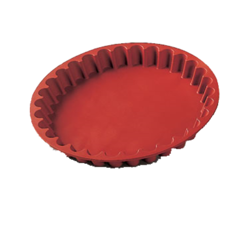 Silikomart 9 1/2" Flan Mold - 1 1/4"H, Silicone, Red (SFT424)-cityfoodequipment.com