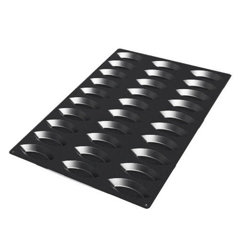 Silikomart Boat Mold w/ 30 Sections - Silicone, Black (SQ054)-cityfoodequipment.com