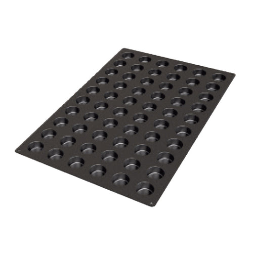 Silikomart Muffin Mignon Mold w/ 60 Sections - Silicone, Black (SQ055)-cityfoodequipment.com