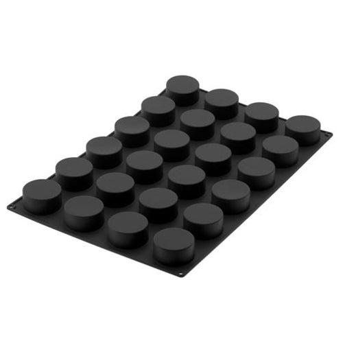Silikomart Cylinder Mold w/ 24 Sections - Silicone, Black (SQ060)-cityfoodequipment.com