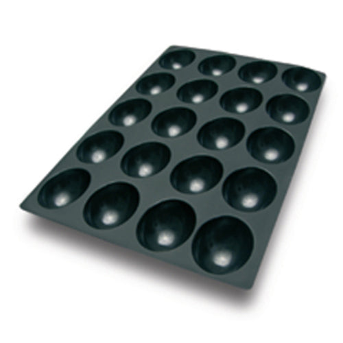 Silikomart Half Sphere Mold w/ 20 Sections - Silicone, Black (SQ064)-cityfoodequipment.com