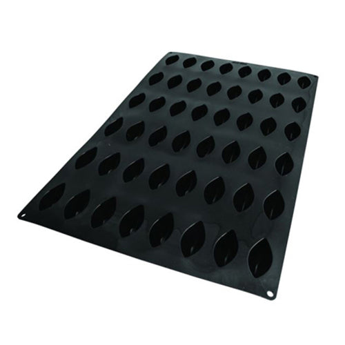 Silikomart Quenelle Mold w/ 48 Sections - Silicone, Black (SQ071)-cityfoodequipment.com