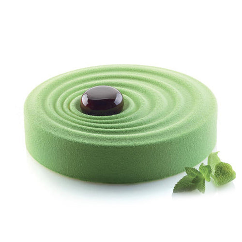 Silikomart 8" Round Waves Mold - Silicone, White (VAGUE)-cityfoodequipment.com