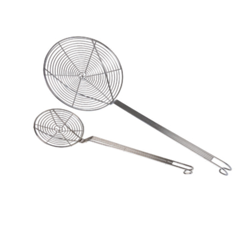 Matfer Bourgeat 112295 7" Round Wire Fryer Skimmer w/ 14"L Handle, Stainless Steel-cityfoodequipment.com