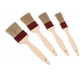 Matfer Bourgeat 116014 1 1/2" Flat Pastry Brush - Natural Bristles, Plastic Handle-cityfoodequipment.com