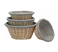 Matfer Bourgeat 118511 9 1/2" Round Proofing Basket w/ 2 lb Capacity, Willow/Linen Lined-cityfoodequipment.com