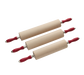 Matfer Bourgeat 140126 15 3/4" Rolling Pin w/ Handles on Ball Bearings, Beechwood/Stainless Steel Mounting-cityfoodequipment.com