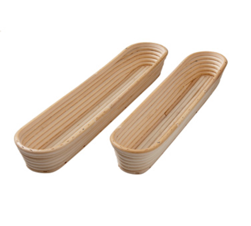 Matfer Bourgeat 118515 10 oz Long Proofing Basket - 16 1/4L x 3 3/4"W x 2 1/4"D, Willow-cityfoodequipment.com