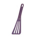 Matfer Bourgeat 112424 Exoglass™ 12" Pelton Slotted Spatula, Heat Resistant to 430 F - Composite, Purple-cityfoodequipment.com