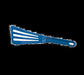 Matfer Bourgeat 112421 Exoglass™ 12" Pelton Slotted Spatula, Heat Resistant to 430 F - Composite, Blue-cityfoodequipment.com