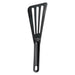 Matfer Bourgeat 112419 Exoglass™ 12" Pelton Slotted Spatula, Heat Resistant to 430 F - Composite, Black-cityfoodequipment.com