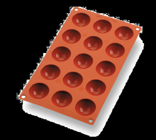 Matfer Bourgeat 257901 Gastroflex™ Mini Half Sphere Mold w/ 15 Sections - Silicone-cityfoodequipment.com