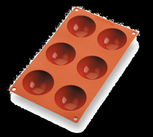 Matfer Bourgeat 257904 Gastroflex™ Half Sphere Mold w/ 6 Sections - Silicone-cityfoodequipment.com